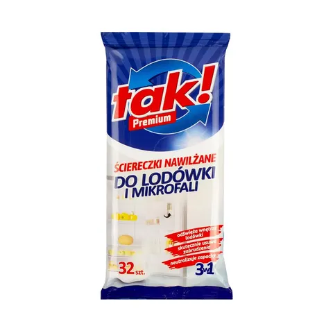 TAK ŚCIERECZKI NAWILŻANE 32 SZT. LODÓWKI,MIKROFALE