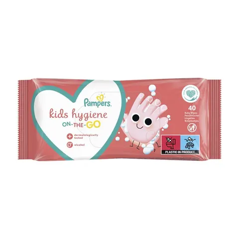 PAMPERS CHUSTECZKI DLA DZIECI ZAPAS 40 SZT. ON THE GO