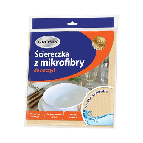 GROSIK ŚCIERKA Z MIKROFIBRY DO NACZYŃ
