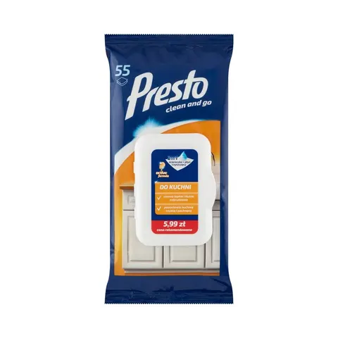 Presto Ściereczki 55szt Nasączone Do Kuchni