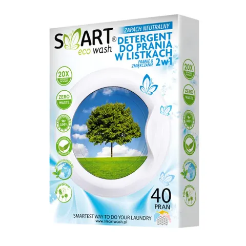 SMART DETERGENT DO PRANIA W LISTKACH 40 SZT. ZAPACH NEUTRALNY