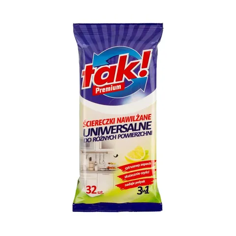 TAK ŚCIERECZKI NAWILŻANE 32 SZT. UNIWERSALNE