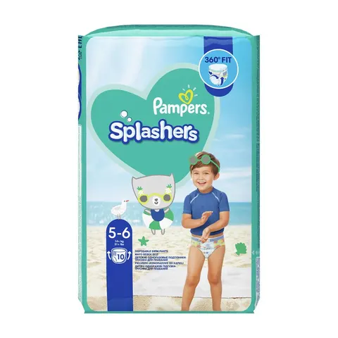 PAMPERS PIELUCHOMAJTKI SPLASHERS 5-6 14+KG 10 SZT.