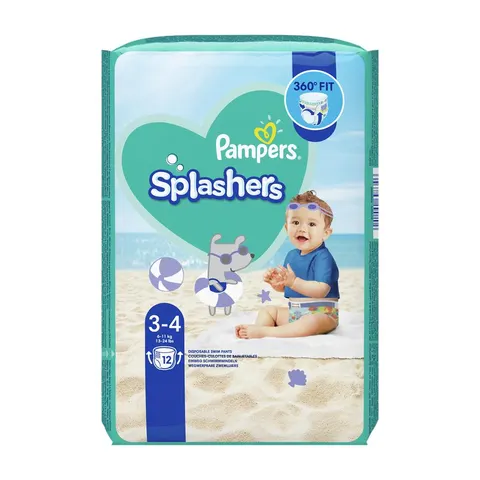 PAMPERS PIELUCHOMAJTKI SPLASHERS 3-4 6-11KG 12 SZT.
