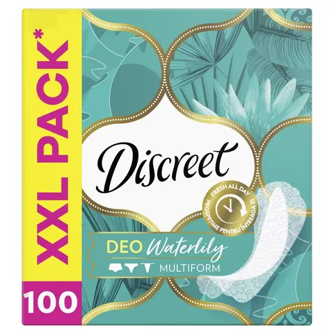 DISCREET WKŁADKI HIGIENICZNE DEO WATERLILY 100 SZT. MULTIFORM