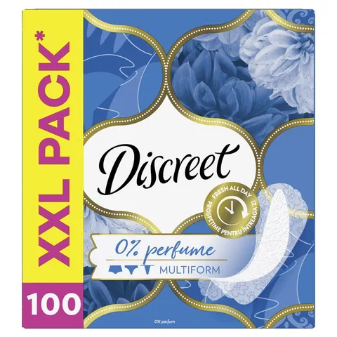 DISCREET WKŁADKI HIGIENICZNE 0% PERFUME MULTIFORM 100 SZT.