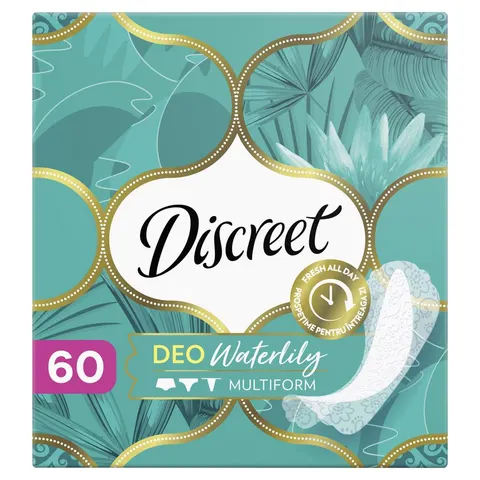 DISCREET WKŁADKI HIGIENICZNE DEO WATERLILY 60 SZT. MULTIFORM