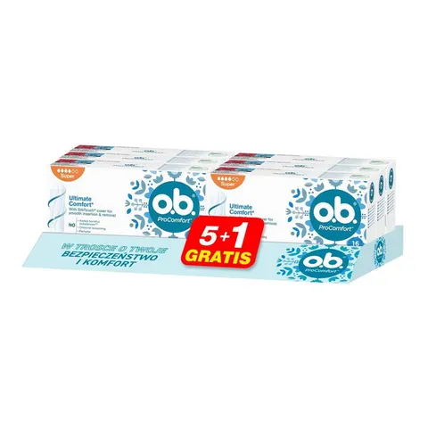 OB ProComfort TAMPONY 16 SZT. 5+1 SUPER