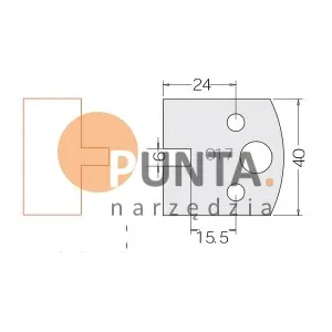 Dimar nóż i ogranicznik HSS prof. 017 40x25x15.5 symbol: D3301740