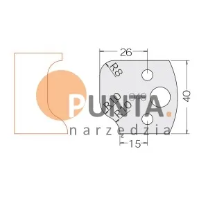 Dimar nóż i ogranicznik HSS prof. 049 40 symbol: D3304940 D3404940