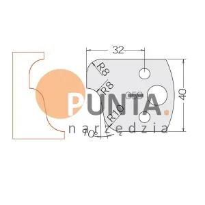 Dimar nóż i ogranicznik HSS prof. 059 40 symbol: D3305940 D3405940