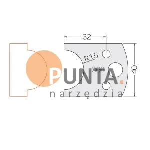 Dimar nóż i ogranicznik HSS prof. 066 40 symbol: D3306640 D3406640
