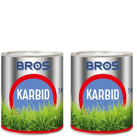 BROS Karbid w granulacie NA KRETY i NORNICE 1 kg, pakiet 2 szt.