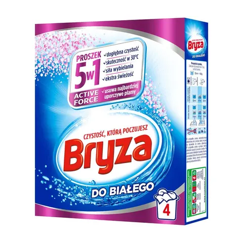 BRYZA 5W1 PROSZEK DO PRANIA 4P 260G BIAŁE ACTIVE FORCE