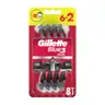 GILLETTE MASZYNKA DO GOLENIA JEDNOCZĘŚCIOWA BLUE 3 6+2 SZT. RED