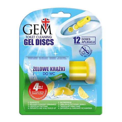 GEM KRĄŻEK ŻELOWY DO WC 75ML LEMON
