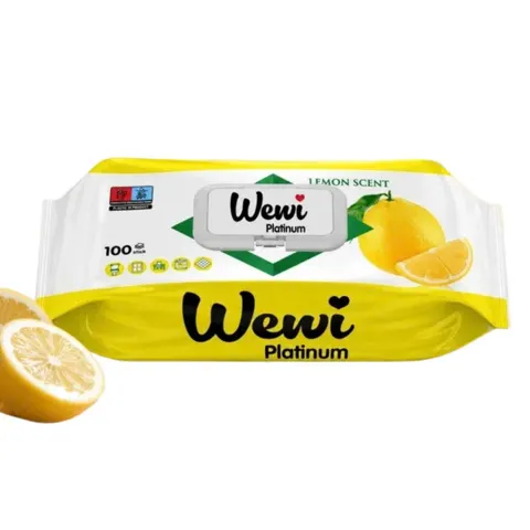 WEWI PLATINUM Ręczniki nawilżane 100 szt LEMON, 1 op