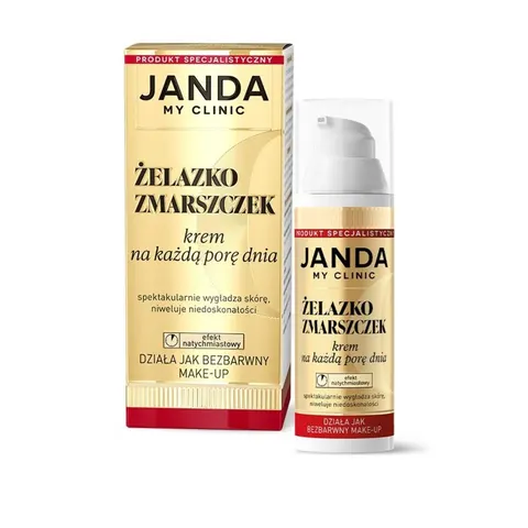 JANDA GOLD C PREMIUM KREM DO TWARZY 30ML ŻELAZKO ZMARSZCZEK