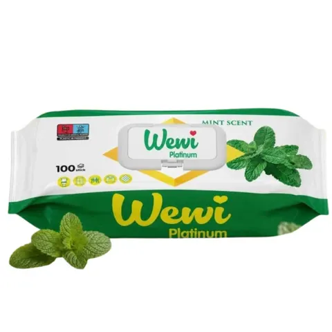WEWI PLATINUM Ręczniki nawilżane 100 szt MIĘTA, 1 op