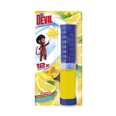 DR DEVIL KRĄŻEK DO WC POINT BLOCK 3W1 LEMON FRESH