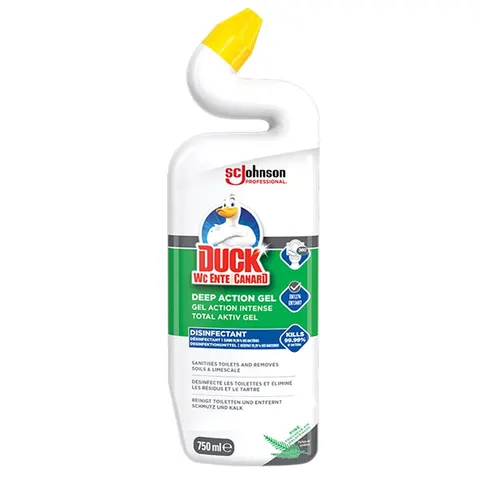 DUCK Deep Action Gel Pine Żel do WC 750ml – Płyn Dezynfekujący do Toalet, Zapach Leśny