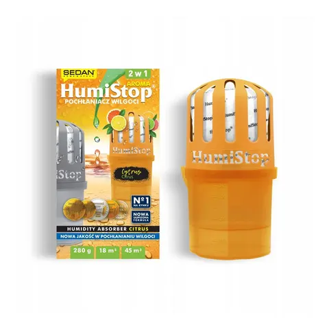 HUMISTOP POCHŁANIACZ WILGOCI DO 18M2/45M3 CYTRUS/CITRUS