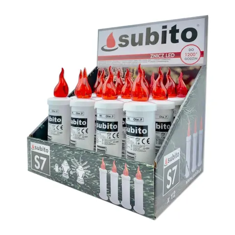 SUBITO WKŁAD LED S7 12 SZT. CZERWONY 5907646193958