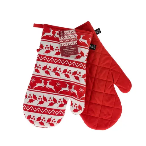 BBK RĘKAWICA KUCHENNA KOMPLET BAWEŁNA 100% SCANDI XMAS
