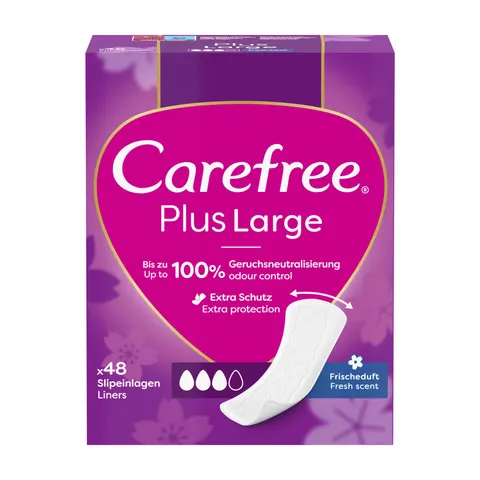 CAREFREE PLUS LARGE FRESH SCENT