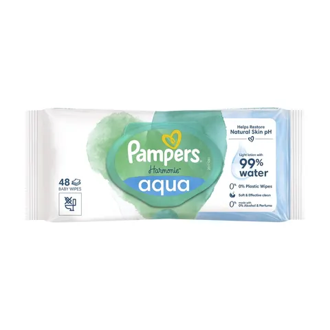 PAMPERS CHUSTECZKI NAWILŻANE DLA DZIECI 48 SZT. HARMONIE AQUA