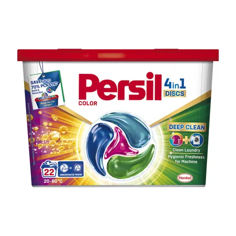 PERSIL KAPSUŁKI DO PRANIA DISCS 4W1 BOX 22 SZT. KOLOR