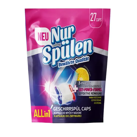 NUR SPULLEN KAPSUŁKI DO ZMYWAREK ALL IN 1 27 ZITRONEN