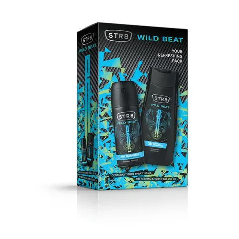 STR8 ZESTAW PREZENTOWY SPRAY 150ML+ŻEL 250ML WILD BEAT