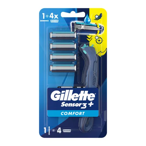 GILLETTE MASZYNKA DO GOLENIA M SENSOR 3+ COMFORT + 4 WKŁADY