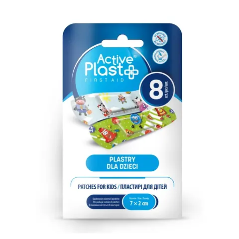 ACTIVE PLAST PLASTRY OPATRUNKOWE DLA DZIECI 8 SZT.