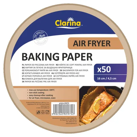 CLARINA PAPIER DO PIECZENIA AIR FRYER 16CM 50 SZT.