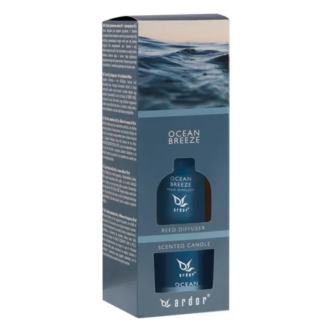 ARDOR KOMPLET PATYCZKI PACHNĄCE 50ML+ŚWIECA 85G OCEAN BREEZE
