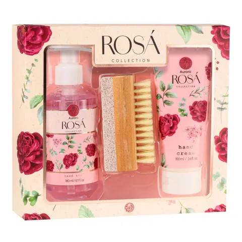 AURORA ZESTAW PREZENTOWY ROSA /SZCZOTECZKA PUDEŁKO 3-ELEMENTY