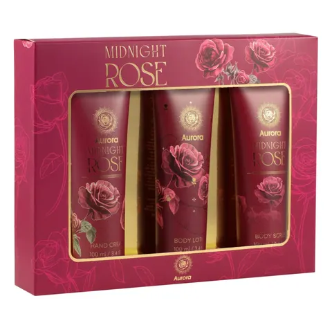 AURORA ZESTAW PREZENTOWY MIDNIGHT ROSE PUDEŁKO 3-ELEMENTY