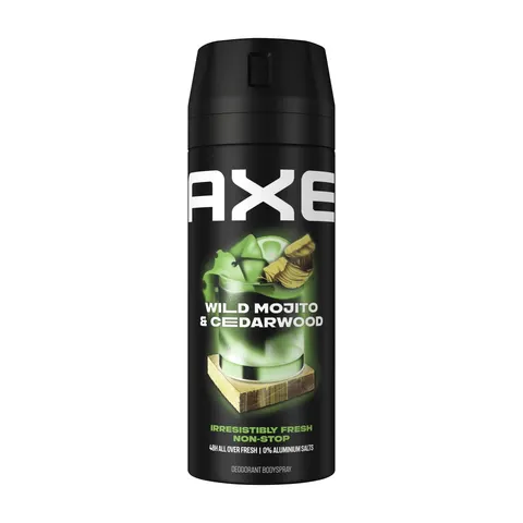 AXE DEZODORANT SPRAY 150ML BODY SPRAY WILD GREEN MOJITO&CEDARWOOD