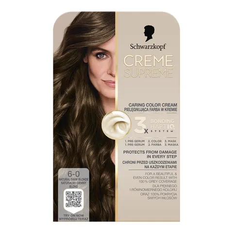 CREME SUPREME FARBA KOL 6-0 NATURALNY CIEMNY BLOND/NATURAL DARK BLONDE