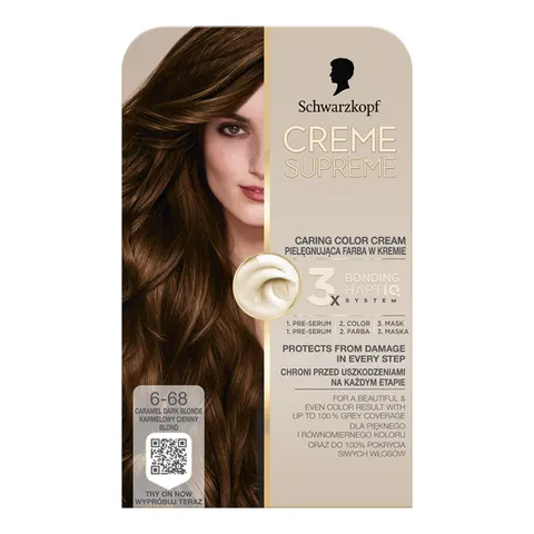 CREME SUPREME FARBA KOL 6-68 KARMELOWY CIEMNY BLOND/CARAMEL DARK BLONDE