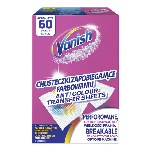 VANISH 60P COLOR PROTECT CHUSTECZKI ZAPOBIEGAJĄCE FARBOWANIU 30 SZT.