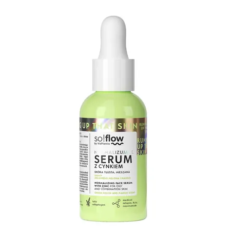 VIS PLANTIS SO!FLOW NORMALIZUJĄCE SERUM DO TWARZY 30ML Z CYNKIEM TŁUSTA,MIESZANA