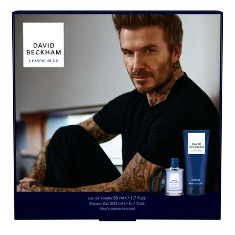 DAVID BECKHAM MEN CLASSIC BLUE ZESTAW PREZENTOWY EDT 50+ŻEL+BRANSOLETKA