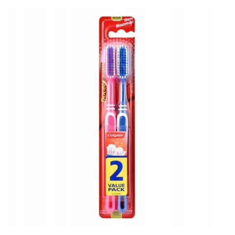 COLGATE SZCZOTECZKA DO ZĘBÓW DOUBLE ACTION MEDIUM 2 SZT.