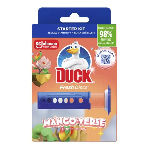 DUCK KRĄŻEK ŻELOWY DO WC FRESH DISCS DOZOWNIK DISC MANGO VERSE 6 SZT.
