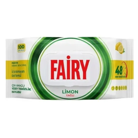 FAIRY CHUSTECZKI NAWILŻANE DO CZYSZCZENIA 100 SZT. LEMON