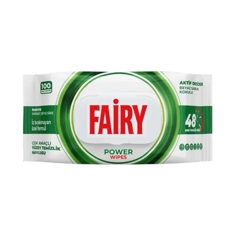 FAIRY Chusteczki Czyszczące POWER BIAŁE MYDŁO Uniwersalne 100 szt.
