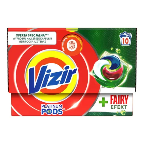 Vizir kapsułki do prania Platinum Pods + Fairy Efekt a10